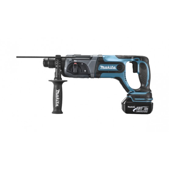 Акумулаторен перфоратор Makita DHR241RFJ, 18 V, 3 Ah, SDS-Plus, 1.9 J, с 2 батерии, зарядно и куфар