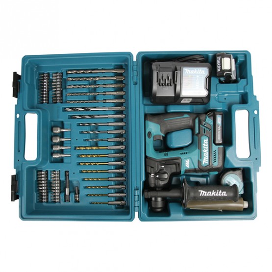 Акумулаторен перфоратор Makita HR166DWAE1, SDS-plus, 10.8 V, 2 Ah, 1.1 J, с 2 батерии и зарядно