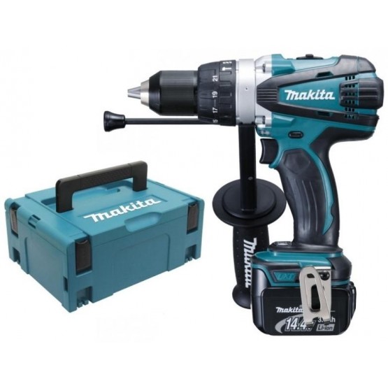 Акумулаторен ударен винтоверт/бормашина Makita DHP458RFJ /18 V, в куфар/