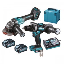 Професионален акумулаторен комплект Makita DK0124G201, XGT, 40 V, с 2 батерии, зарядно и куфар