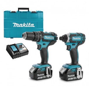 Комплект акумулаторни винтоверти Makita DLX2127X, 18 V, 3 Ah, с 2 батерии и зарядно