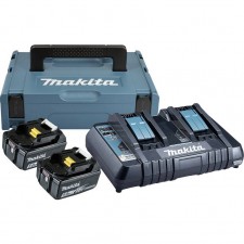 Комплект Makita бързо зарядно с куфар и батерии 2 x BL1850 - 5 Ah