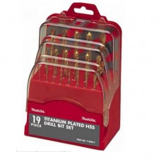 Комплект свредла за метал Makita / 19 бр. , HSS-TiN /