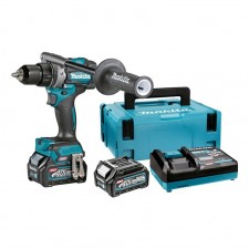 Професионален акумулаторен винтоверт Makita DF001GD201, 40 V, 2.5 Ah, 140 Nm, XGT, с 2 батерии и зарядно