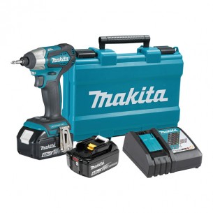 Акумулаторен ударен винтоверт Makita DTD155RME, 18 V, 4.0 Ah, 140 Nm, с 2 батерии и зарядно