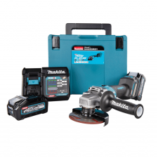 Професионален акумулаторен ъглошлайф Makita GA023GM201, XGT, 40 V, 4 Ah, 125 мм, с 2 батерии и зарядно