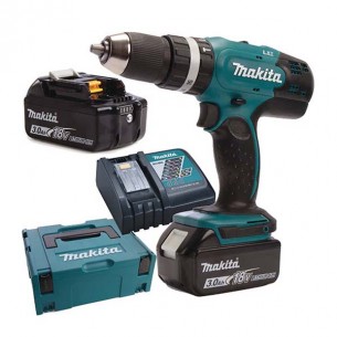 Акумулаторен ударен винтоверт Makita DHP453RFE, 18 V, 3 Ah, 42 Nm, с 2 батерии и зарядно