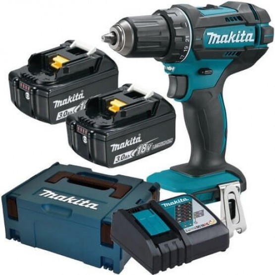 Акумулаторен винтоверт Makita DDF482RFJ, 18 V, 3 Ah, 62 Nm, с 2 батерии и зарядно