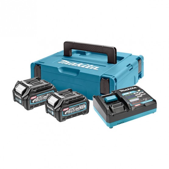 Комплект батерии и зарядно Makita 191J81-6, 2x40 V, 2x2.5 Ah, XGT