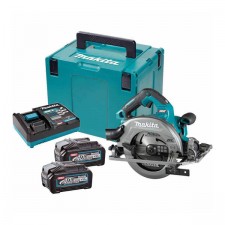 Професионален акумулаторен ръчен циркуляр Makita HS004GM202, XGT, 190 мм, 40 V, 4 Ah, с 2 батерии и зарядно