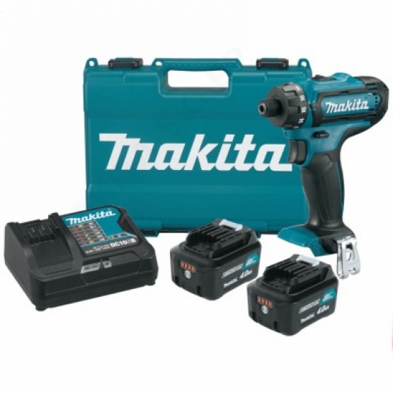 Акумулаторен винтоверт, двускоростен Makita DF033DSME / 12 V, 4.0 Ah, 0-450 / 0-1700 об./мин, 14/30 Nm /