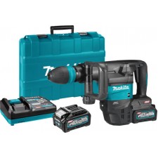 Професионален акумулаторен къртач Makita HM001GM201, SDS-max, XGT, 9.4 J, 40 V, 4 Ah, с 2 батерии и зарядно