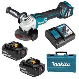 Акумулаторен ъглошлайф Makita DGA511RTЕ,18 V, 2x5.0Ah