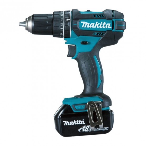 Акумулаторен ударен винтоверт Makita DHP482RFJ, 18 V, 3.0 Ah, 62 Nm, с 2 батерии и зарядно