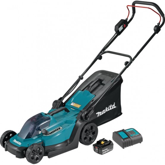 Акумулаторна косачка Makita DLM330SM, 18 V, 4 Ah, 330 мм, с батерия, зарядно и функция мулчиране