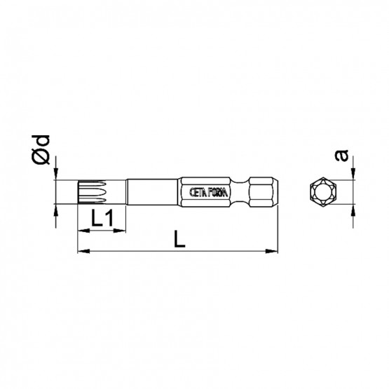 НАКРАЙНИК T10X TORX 25MM CF