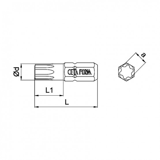 НАКРАЙНИК T25X25 PLUS CF