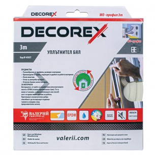 УПЛЪТНИТЕЛ WO БЯЛ 2 х 1.5 м х 8 мм х 15 мм DECOREX