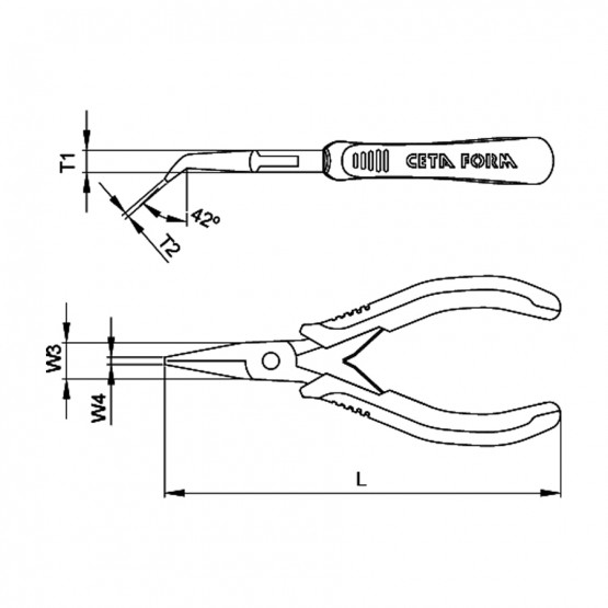 КЛЕЩИ ЧОВКИ-КРИВИ ULTIMA CETA-FORM 130ММ