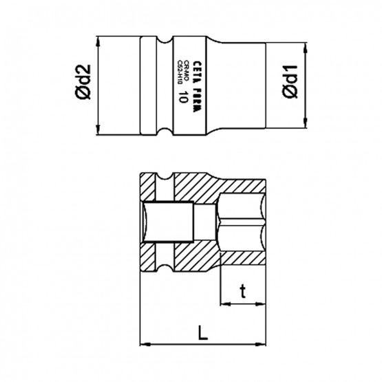 ВЛОЖКА 1/4" ЗА КОМПРЕСОР CETA-FORM 08MM