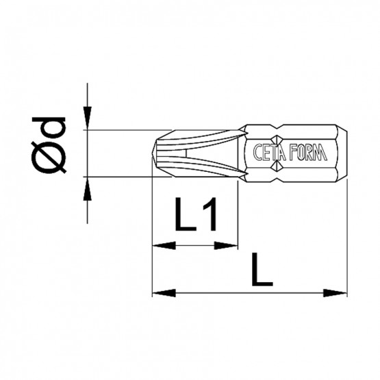 НАКРАЙНИК PH3X 25ММ.DURA MAX CF