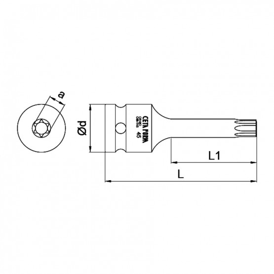 ВЛОЖКА 1/2" УДАРНА CETA-FORM T70