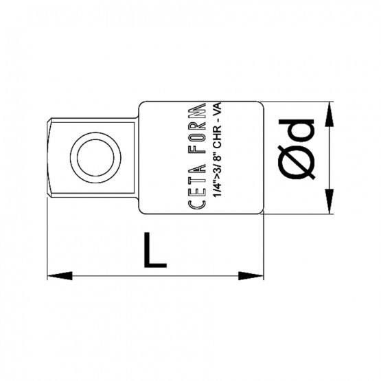 АДАПТЕР CETA-FORM 1/4"ЖЕНСКИ -3/8"МЪЖКИ