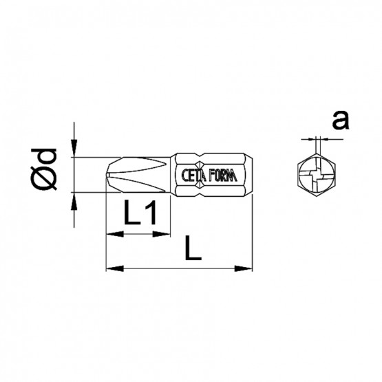 НАКРАЙНИК TORQ-SET NO.10X25ММCF