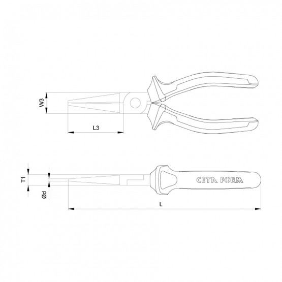 КЛЕЩИ КРЪГЛОУСТИ CETA-FORM (Е18-11) 160ММ