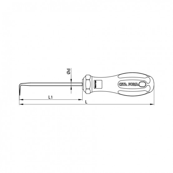 ОТВЕРТКА ШИЛО 90° 80MM CF