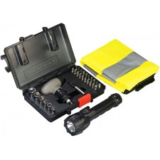 Комплект накрайници битове и дръжка + LED лампа и сигнална жилетка 30 части Black&Decker A7224