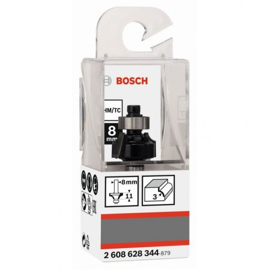 Фрезер за закръгляване 8 мм R1 3 мм L 10.2 мм G 53 мм BOSCH Professional 2608628344