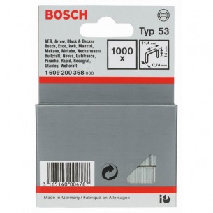 Скоби за такер тип 53 11.4x0.74x14 мм 1000 бр BOSCH Professional 1609200368