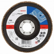 Ветрилообразен диск за шлайфане на метал 125 мм 22.23 мм P80 BOSCH Professional X431 2608603718