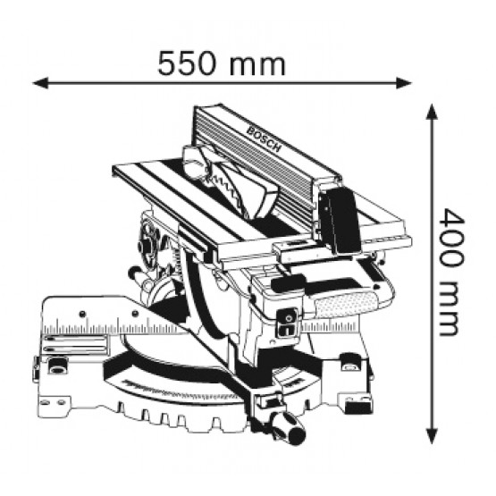 Комбиниран циркуляр BOSCH Professional GTM 12 JL , 1800W, 305мм 0601B15001