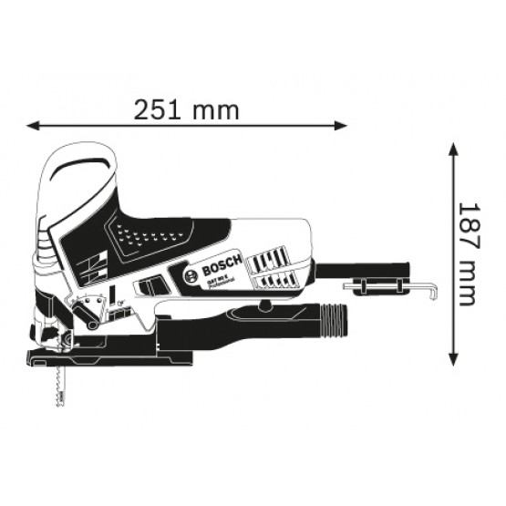 Прободен трион BOSCH Professional GST 90 E , 650W, 90мм 060158G000