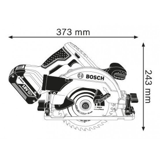 Акумулаторен циркуляр BOSCH Professional GKS 18 V-LI R , 18V, ф165мм 06016A2100