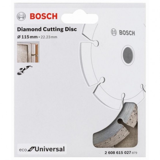 Диамантен диск за рязане 115x22.23x2x7 мм BOSCH Professional ECO 2608615027