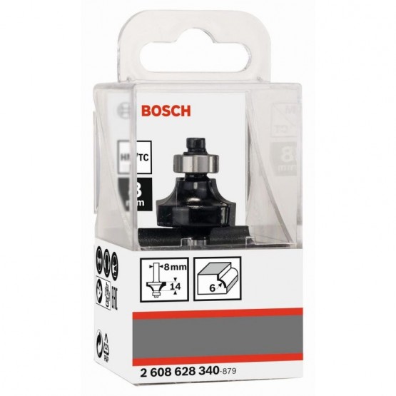 Фрезер за закръгляване 8 мм R1 6 мм L 13.2 мм G 53 мм BOSCH Professional 2608628340