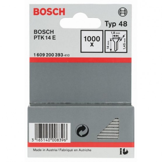 Пирон за такер тип 48 1.8x1.45x14 мм 1000 бр BOSCH Professional 1609200393