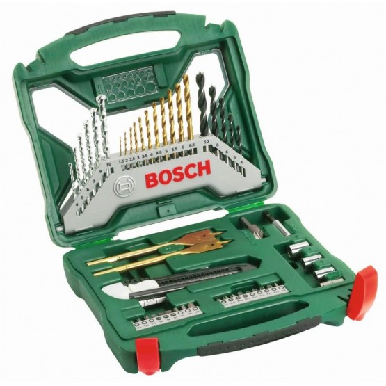 Комплект вложки, свредла и накрайници 50 части BOSCH Professional X-Line Titanium 2607019327