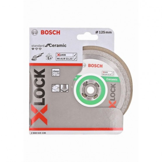 Диамантен диск за керамика 125x22.23x1.6x7 мм BOSCH Professional X-LOCK 2608615138