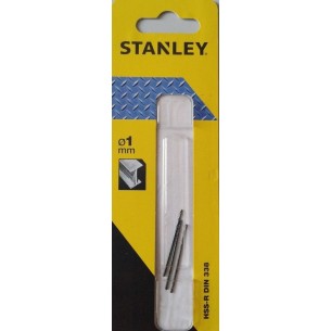 Свредло за метал STANLEY, ф1 мм, HSS-R Din 338, 3 бр