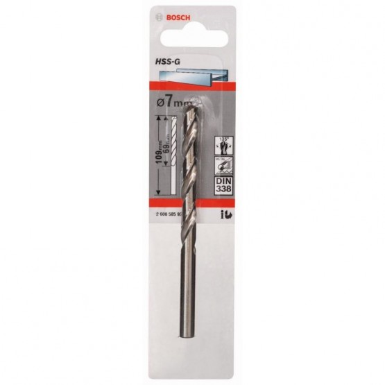 Свредло за метал 7x69x109 мм BOSCH Professional HSS-G DIN 338 2608585929