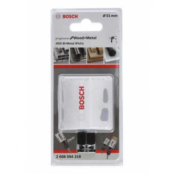 Биметална боркорона за дърво и метал 51 мм BOSCH Professional Progressor 2608594218