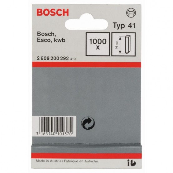 Шрифт за такер тип 41 14 мм 1000 бр BOSCH Professional 2609200292