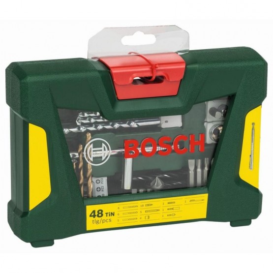 Комплект свредла и битове с магнитен държач 48 части BOSCH Professional V-Line TiN 2607017314