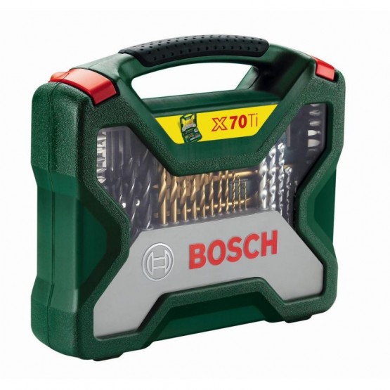 Комплект вложки, свредла и накрайници 70 части BOSCH Professional X-Line Titanium 2607019329