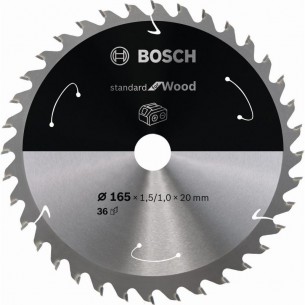 Циркулярен диск за дърво 165x1.5/1x20 мм 36 зъба BOSCH Professional 2608837686