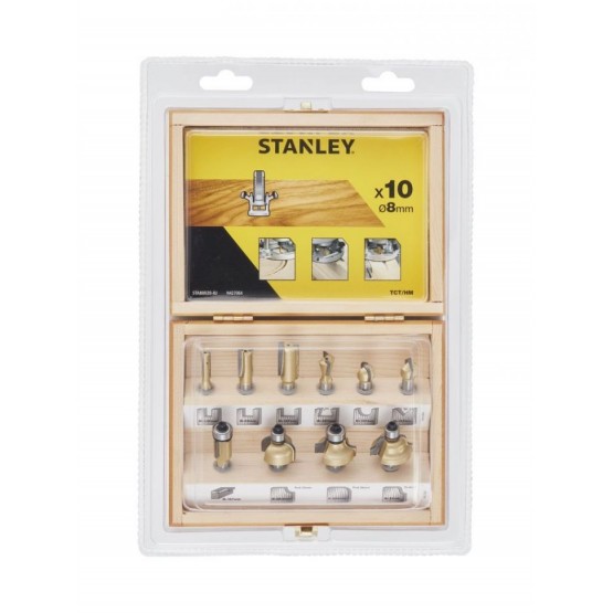 Комплект фрезери универсални STANLEY STA80020, 10 бр